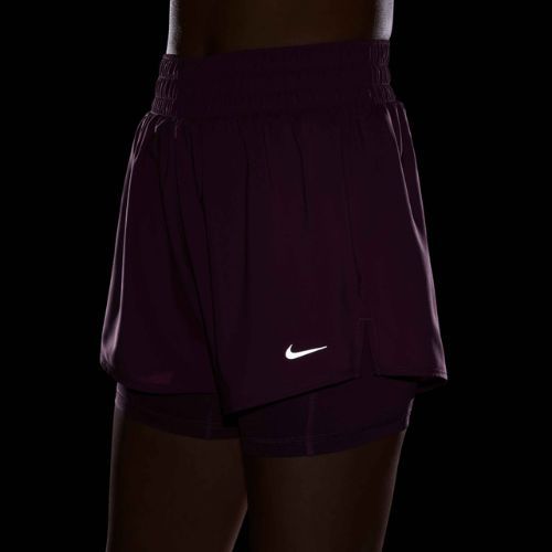 Moteriški šortai Nike One Dri-Fit High-Waisted 3" 2In1 light magenta/white