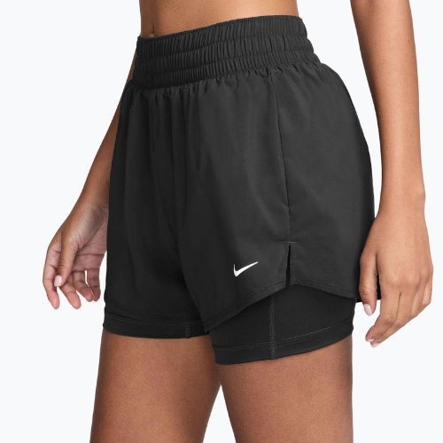 Moteriški šortai Nike One Dri-Fit High-Waisted 3" 2In1 black/white