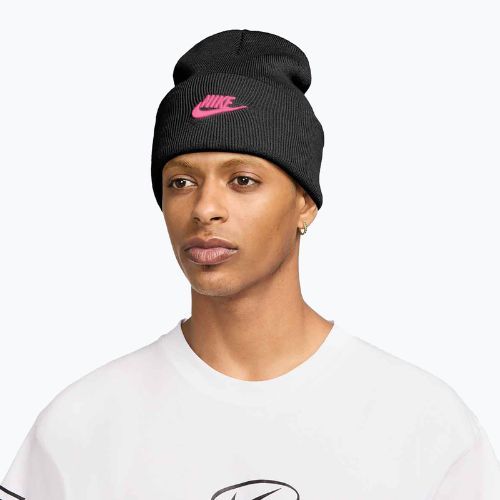 Žieminė kepurė Nike Peak Futura Beanie black/pinksicle