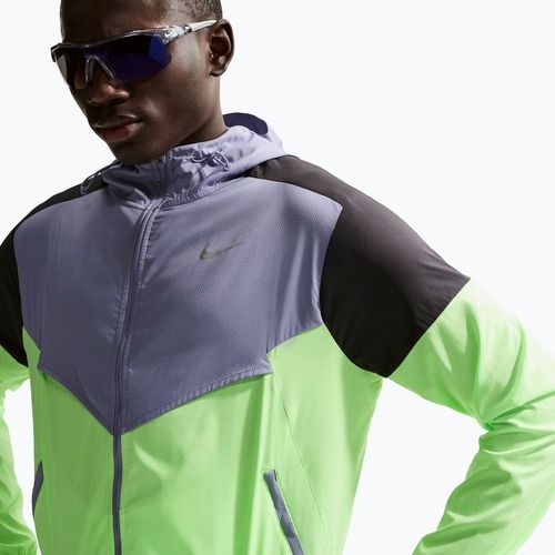 Vyriška bėgimo striukė Nike Impossibly Light Windrunner Iron Purple/Black/Lime Blast