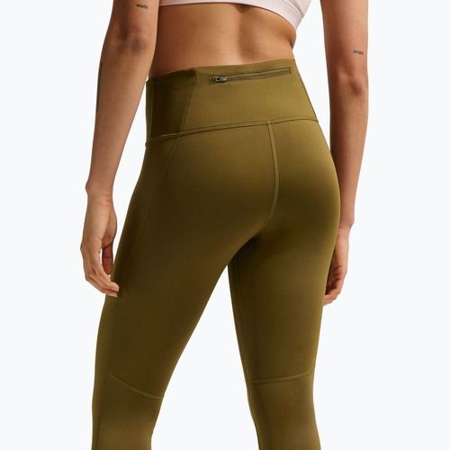 Moteriškos bėgimo tamprės Nike Tempo High-Waisted 7/8 olive flak