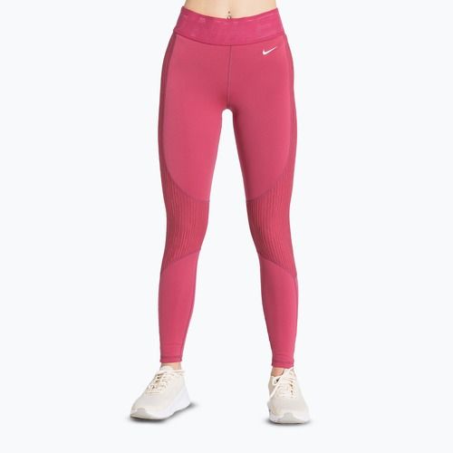 Moteriškos treniruočių tamprės Nike Pro High-Waisted sweet beet/white