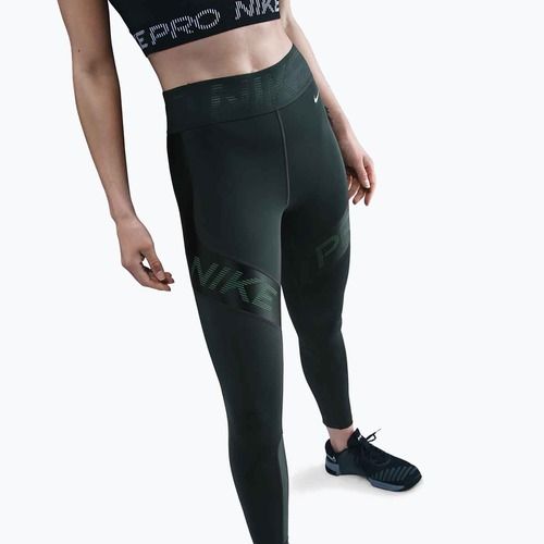 Moteriškos treniruočių tamprės Nike Pro Sculpt High-Waisted 7/8 seaweed/vintage green/white