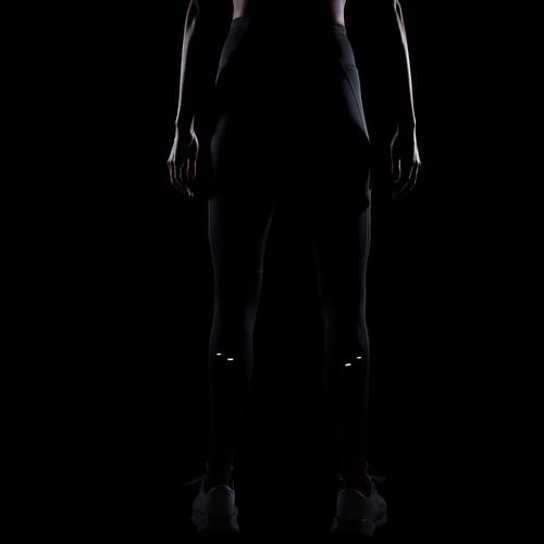 Moteriškos bėgimo tamprės Nike Tempo Swoosh Run High-Waisted 7/8 black/white