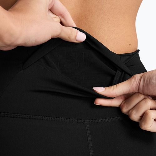 Moteriškos bėgimo tamprės Nike Tempo Swoosh Run High-Waisted 7/8 black/white