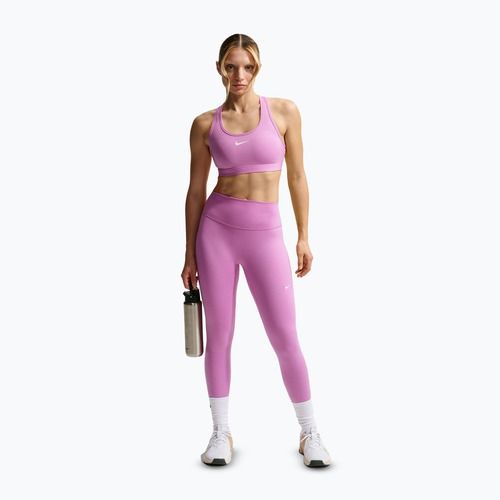 Moteriškos tamprės Nike One Seamless Front High-Waisted light magenta/white