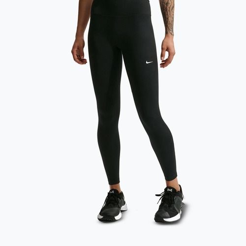 Moteriškos tamprės Nike One Seamless Front High-Waisted black/white