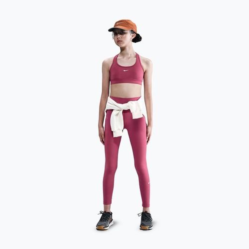 Vaikiškos tamprės Nike One Dri-Fit High-Waisted sweet beet/white