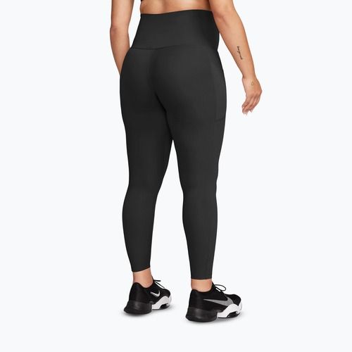 Moteriškos treniruočių tamprės Nike One Maternity High-Waisted 7/8 black/white