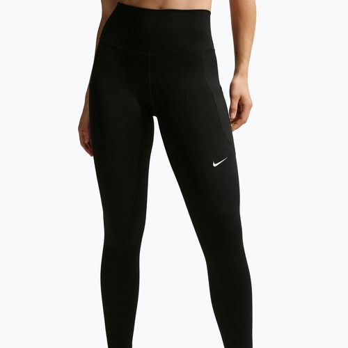 Moteriškos treniruočių tamprės Nike One High-Waisted 7/8 black/white