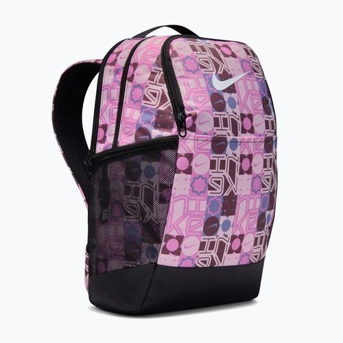 Treniruotinis kuprinė Nike Brasilia 9.5 24 l juoda/rožinė putos/balta