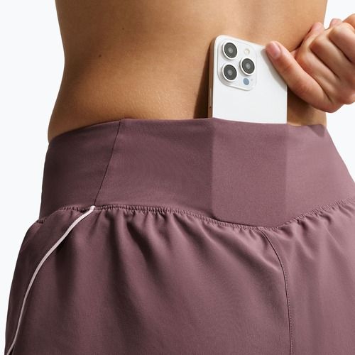 Moteriški bėgimo šortai Nike Tempo Swoosh Dri-Fit Mid-Rise Brief-Lined tattoo/pin foam