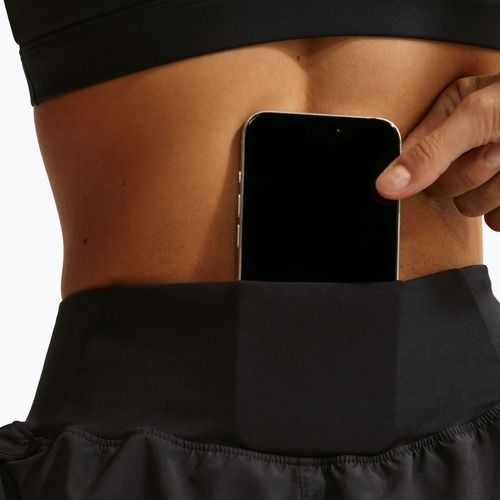 Moteriški bėgimo šortai Nike Tempo Swoosh Dri-Fit Mid-Rise Brief-Lined black/white