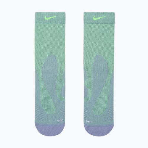 Kojinės Nike Running Lightweight Crew iron purple/voltage green/voltage green