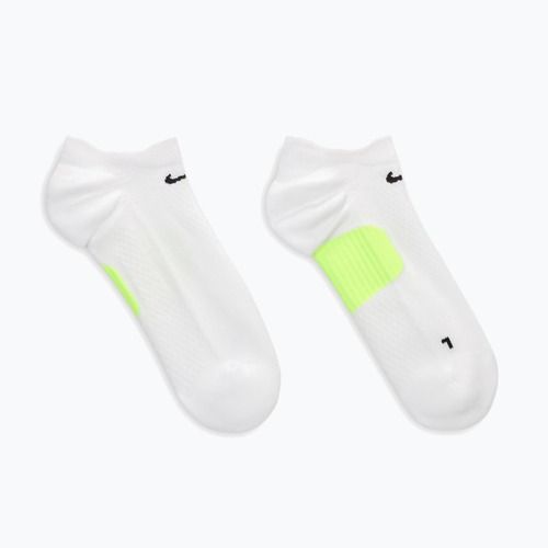 Kojinės Nike Running Midweight No-Show white/volt/black