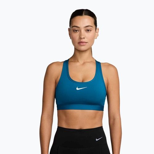 Sportinė liemenėlė Nike Swoosh Medium Support green abyss/white