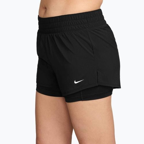 Moteriški bėgimo šortai Nike One Dri-FIT 2IN1 black/white
