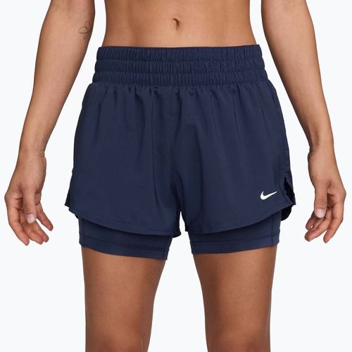 Moteriški bėgimo šortai Nike One Dri-FIT 2IN1 midnight navy/white