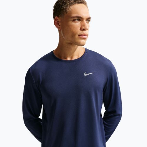 Vyriški bėgimo marškinėliai su ilgomis rankovėmis Nike Miler Dri-Fit UV midnight navy