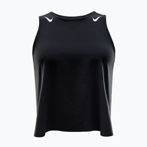 Moteriški bėgimo marškinėliai Nike AeroSwift Dri-Fit ADV Cropped Tank Top black/white