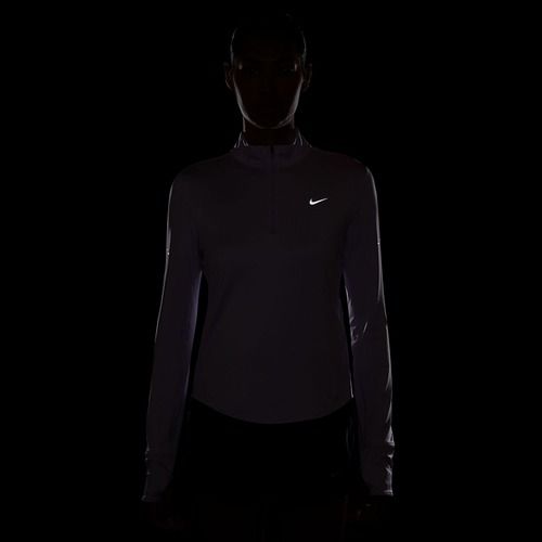 Moteriški bėgimo marškinėliai su ilgomis rankovėmis Nike Swift Dri-Fit UV 1/4-Zip violet mist