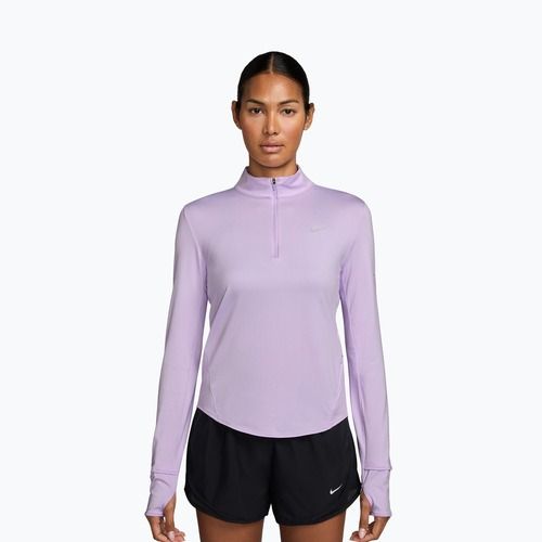 Moteriški bėgimo marškinėliai su ilgomis rankovėmis Nike Swift Dri-Fit UV 1/4-Zip violet mist