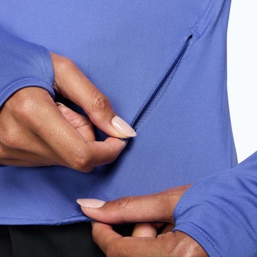 Moteriški bėgimo marškinėliai su ilgomis rankovėmis Nike Swift Dri-Fit UV sapphire