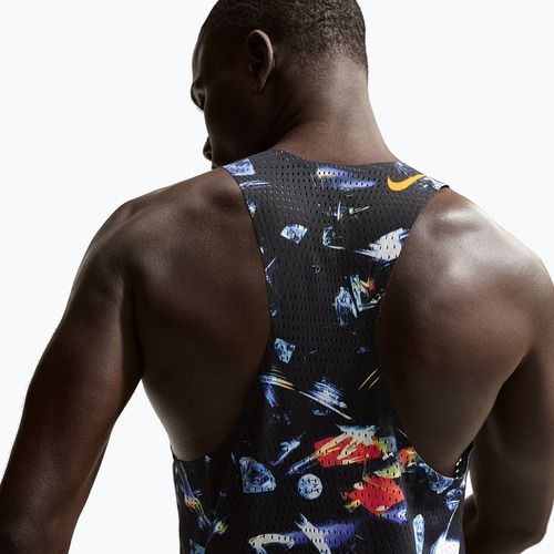 Vyriški bėgimo marškinėliai Nike AeroSwift Dri-Fit ADV Singlet black/laser orange
