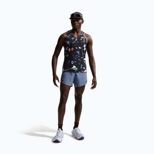 Vyriški bėgimo marškinėliai Nike AeroSwift Dri-Fit ADV Singlet black/laser orange