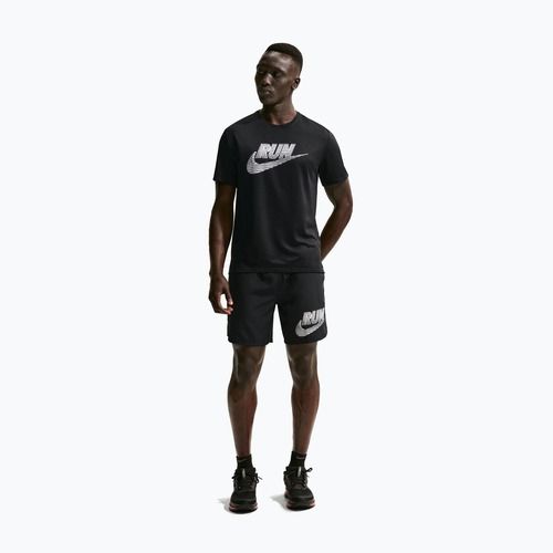Vyriški bėgimo marškinėliai Nike Miler Dri-Fit UV black/white
