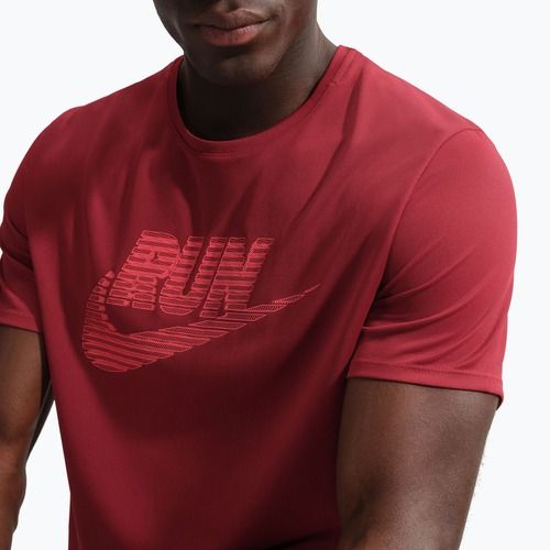 Vyriški bėgimo marškinėliai Nike Miler Dri-Fit UV team crimson/light crimson