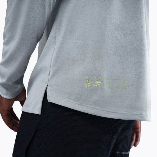 Vyriški bėgimo marškinėliai su ilgomis rankovėmis Nike Stride Dri-Fit ADV light smoke grey