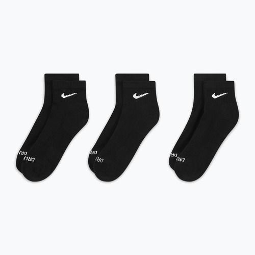 Kojinės Nike Everyday Plus Cushioned Ankle 3 poros black/white