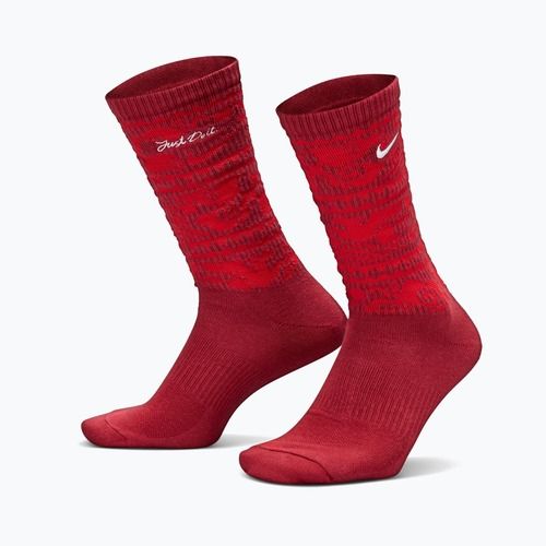Kojinės Nike Everyday Plus Cushioned Crew team crimson/metallic silver