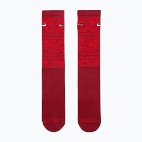Kojinės Nike Everyday Plus Cushioned Crew team crimson/metallic silver