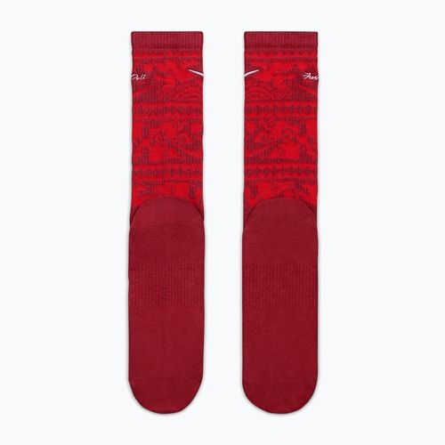 Kojinės Nike Everyday Plus Cushioned Crew team crimson/metallic silver