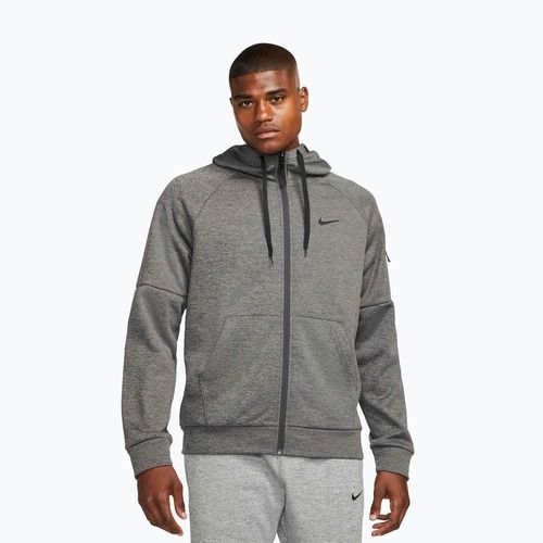 Vyriškas treniruočių džemperis Nike Therma Fit Full-Zip charcoal heather/dark smoke grey/black