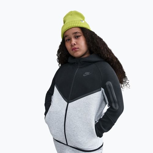 Vaikiškas džemperis Nike Sportswear Tech Fleece Full-Zip dark grey heather/black/black/black