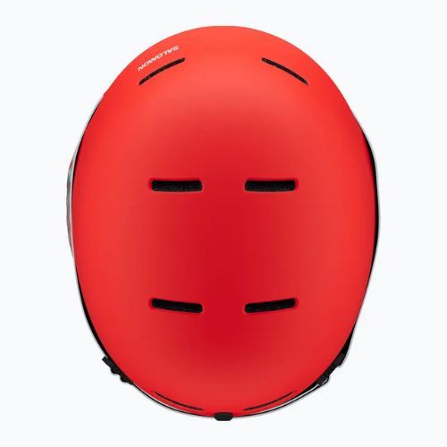 Vaikiškas slidinėjimo šalmas Salomon Player Combo + Slidinėjimo akiniai XV Jr cherry tomato/red silver mirror