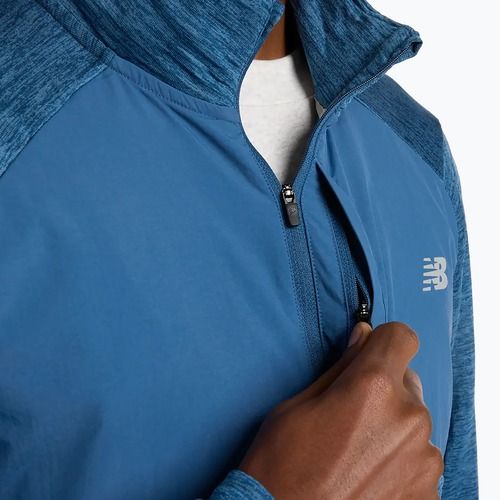 Vyriški bėgimo marškinėliai su ilgomis rankovėmis New Balance Athletics Heat Grid 1/2 Zip dark shoreline