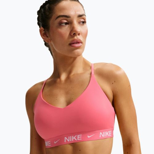 Sportinė liemenėlė Nike Dri-Fit Indy Light Support sea coral/sea coral/white