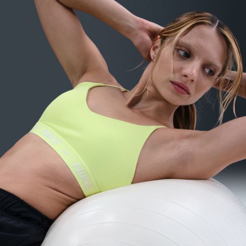 Sportinė liemenėlė Nike Dri-Fit Indy Light Support Light Lemon Twist/White Pearl