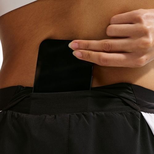 Moteriškos bėgimo kelnės Nike Tempo Swoosh Dri-Fit Mid-Rise 7/8 black/white