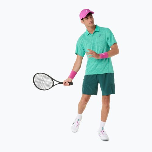 Vyriški teniso marškinėliai ASICS Match Jacquard Polo aurora green