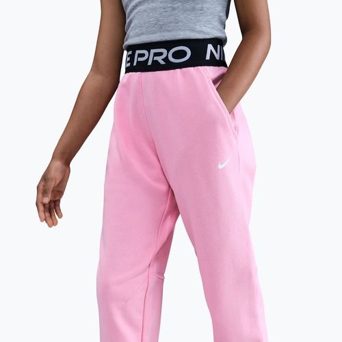 Vaikiškos kelnės Nike Pro Fleece Dri-Fit med soft pink/med soft pink/black/white