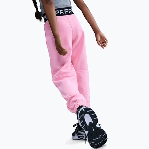 Vaikiškos kelnės Nike Pro Fleece Dri-Fit med soft pink/med soft pink/black/white