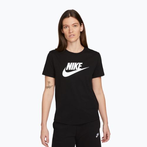 Moteriški marškinėliai Nike Sportswear Club Essentials Logo black/white