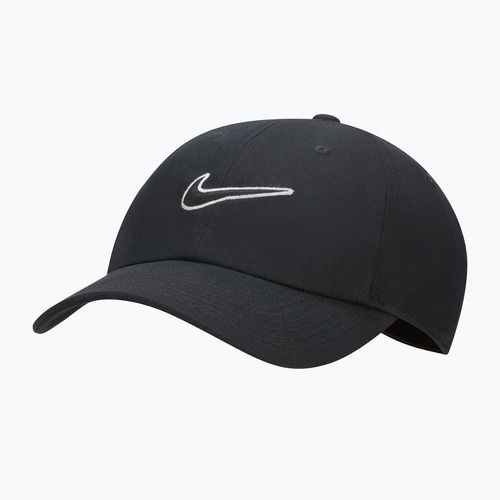 Kepurė su snapeliu Nike Club Unstructured Swoosh black/black