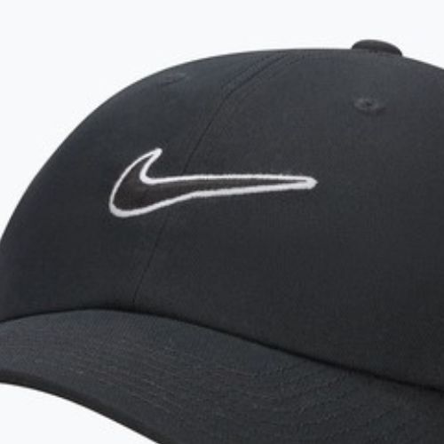 Kepurė su snapeliu Nike Club Unstructured Swoosh black/black