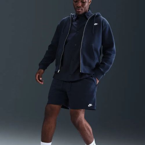 Vyriški šortai Nike Club French Terry Flow obsidian/obsidian/white